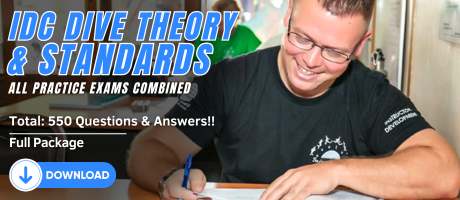 All PADI IE Dive Theory and Standards Exams